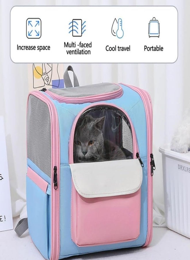 KittuPet Innovative Traveler Bubble Backpack Pet Carriers for Cats and Dogs (Blue-Pink) - Image 5